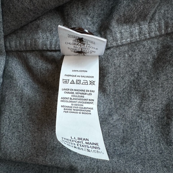Unworn / NWOT LL Bean Men’s slim fit Chamois Shirt Medium Tall. Gray. - Picture 6 of 7
